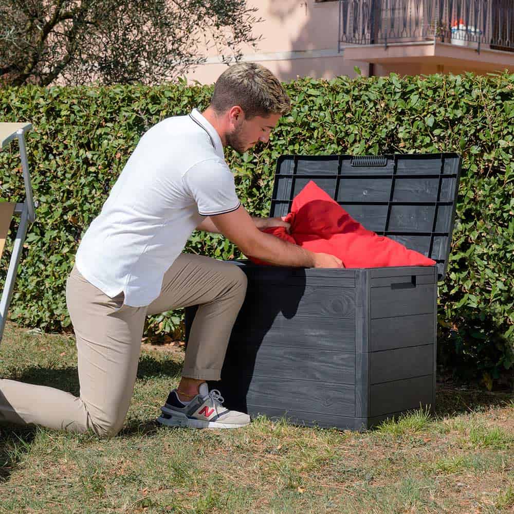 Кутия за съхранение Multybox Woody’s 160 л, 78x45x53см, антрацит – снимка 3 Кутия за съхранение Multybox Woody’s 160 л, 78x45x53см, антрацит – снимка 3
