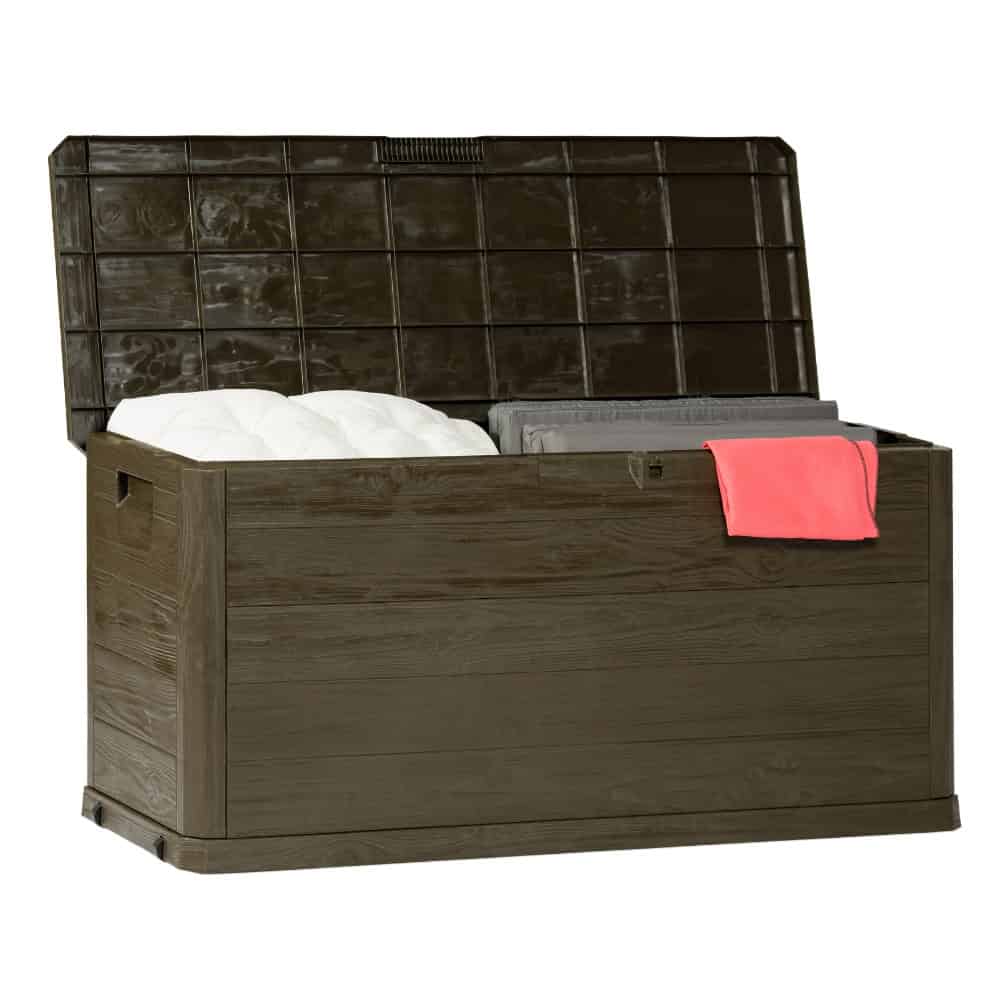 Кутия за съхранение Multybox Woody’s 280 л, 117x45x56см – цвят кафяв – снимка 2 Кутия за съхранение Multybox Woody’s 280 л, 117x45x56см – цвят кафяв – снимка 2