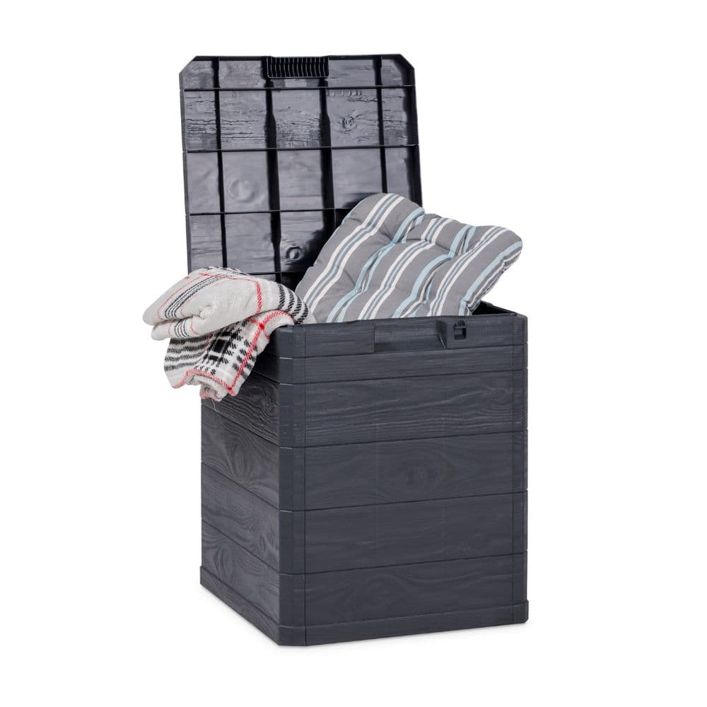 Кутия за съхранение Multybox Woody’s 90 л, 42x44x50см – антрацит – снимка 2 Кутия за съхранение Multybox Woody’s 90 л, 42x44x50см – антрацит – снимка 2
