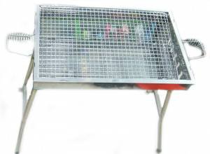 Барбекю от неръждаема стомана с размери 57х48х33 cm. (048966)