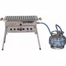 Газово барбекю с вулканични камъни 45x33 см