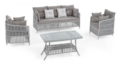 Градински сет MANILA LIGHT GREY с диван, кресла и маса
