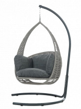 Луксозна градинска люлка BALI СВЕТЛО СИВА 198 х 120 см
