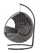 Луксозна градинска люлка HAVANA светло сива 198x120 см