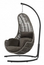 Луксозна градинска люлка RAVENNA антрацит 198x120 см