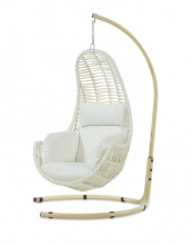Луксозна градинска люлка RAVENNA крем 198x120 см