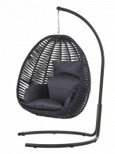 Луксозна градинска люлка VERONA антрацит | 198 х 120 см