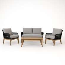 Градински комплект AMELIA от стомана, акация и въже