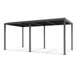 Пергола LUXE 7.8x4 м антрацит с LED осветление