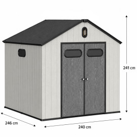Градинска къща-барака 240 × 246 × 241 см. HDPE- пластмаса