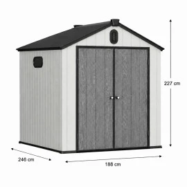 Градинска къща-барака Ш188 × Д246 × В227 см. HDPE- пластмаса