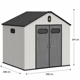 Градинска къща-барака 240 × 246 × 241 см. HDPE- пластмаса