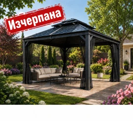Алуминиева пергола с метален покрив Relax 3.6х4.8х3 м 17.3 m2 цвят Антрацит