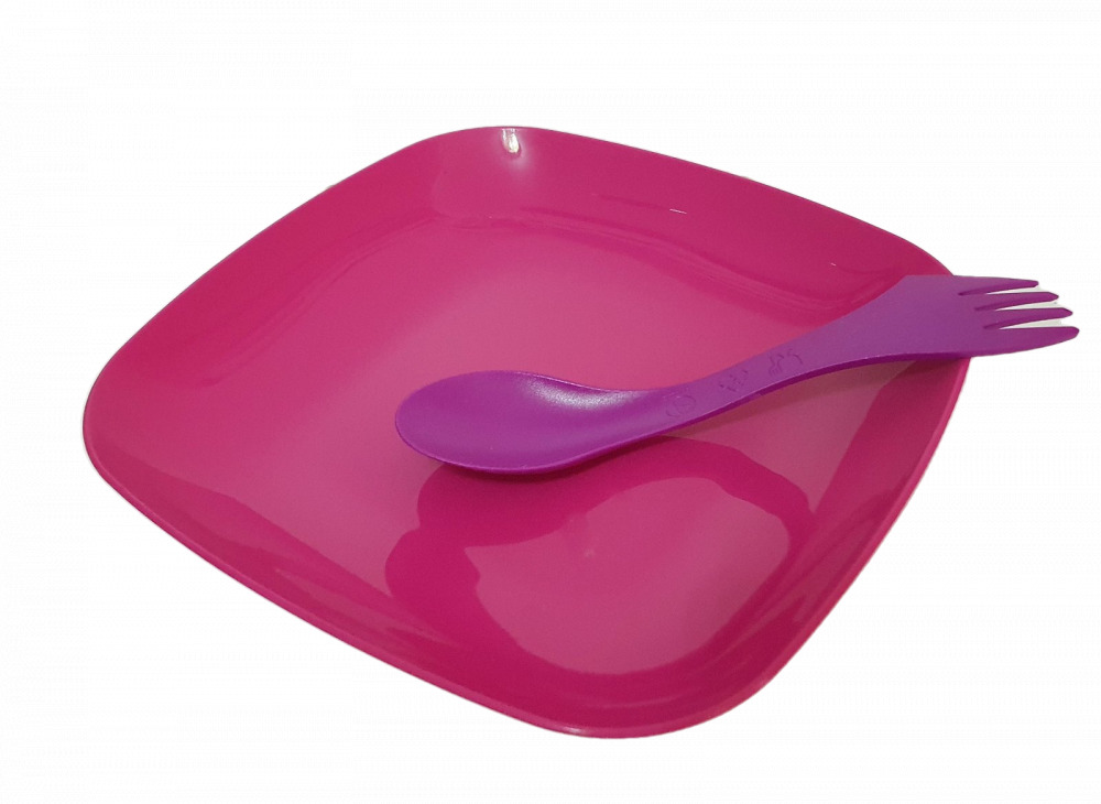 Комплект за пикник с пластмасови прибори и посуда (1690421)