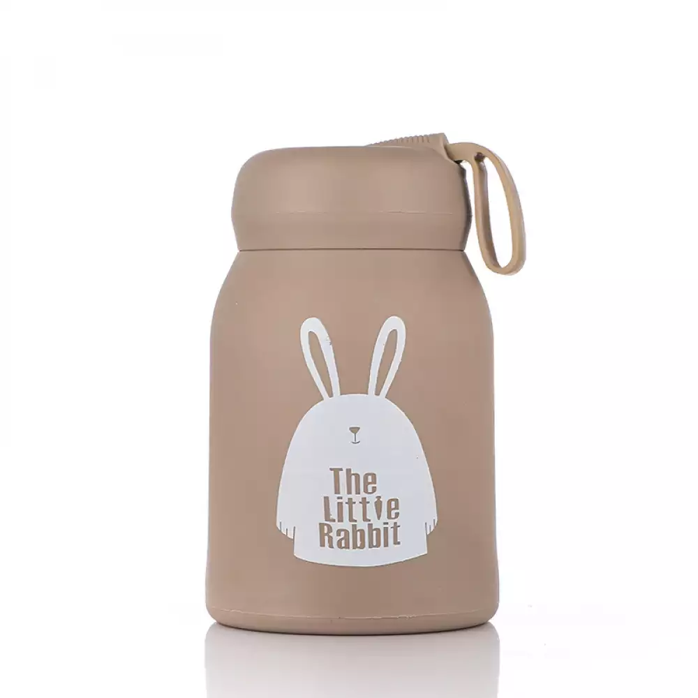Детска стъклена бутилка с пластмасово покритие 330 мл. "Rabbit" - 3 бр.
