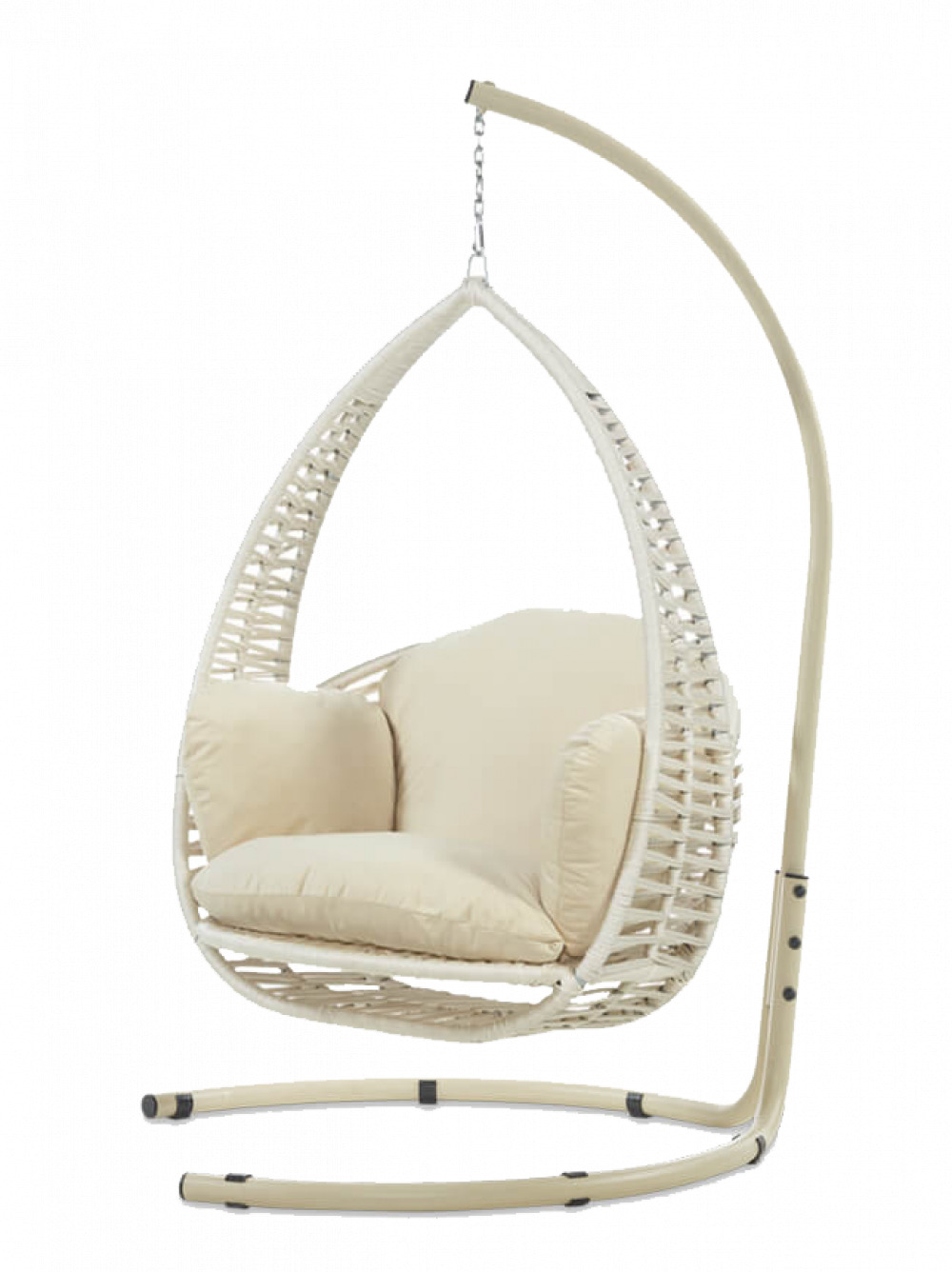 Луксозна градинска люлка BALI КРЕМ 198 х 120 см