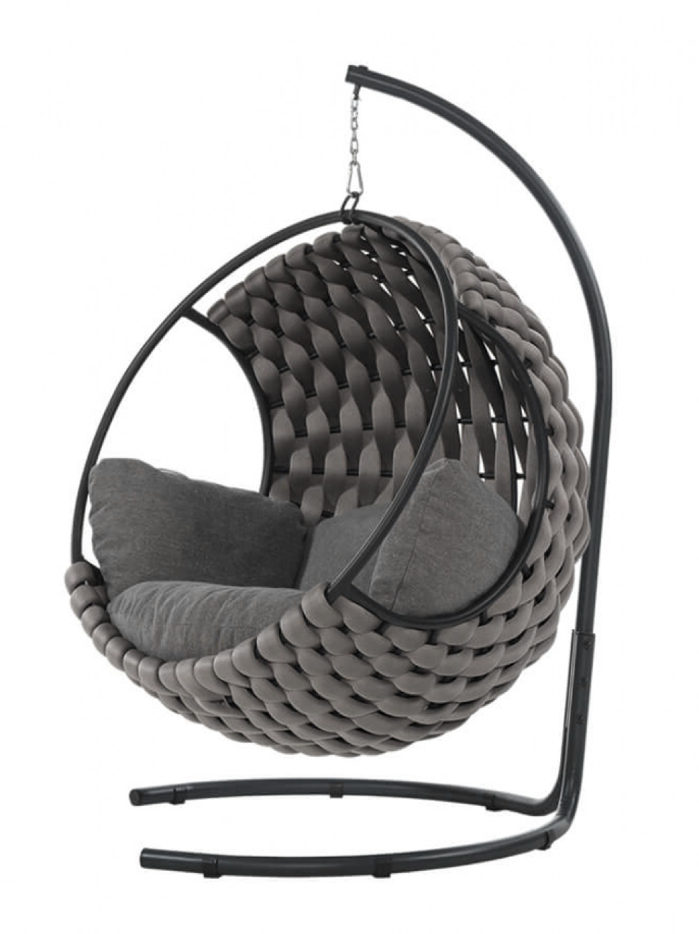 Луксозна градинска люлка HAVANA светло сива 198x120 см
