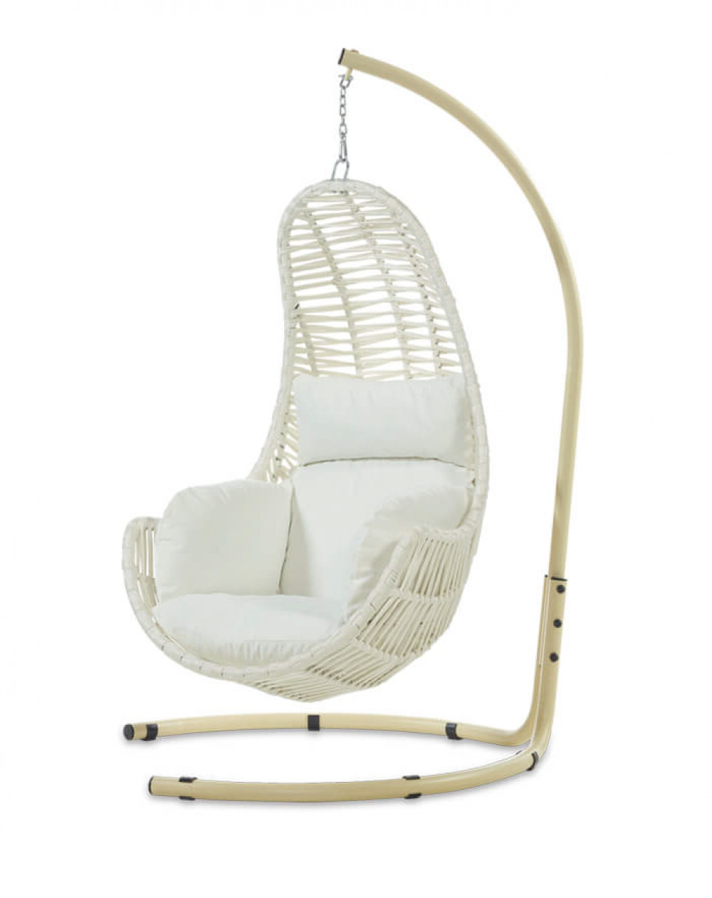 Луксозна градинска люлка RAVENNA крем 198x120 см