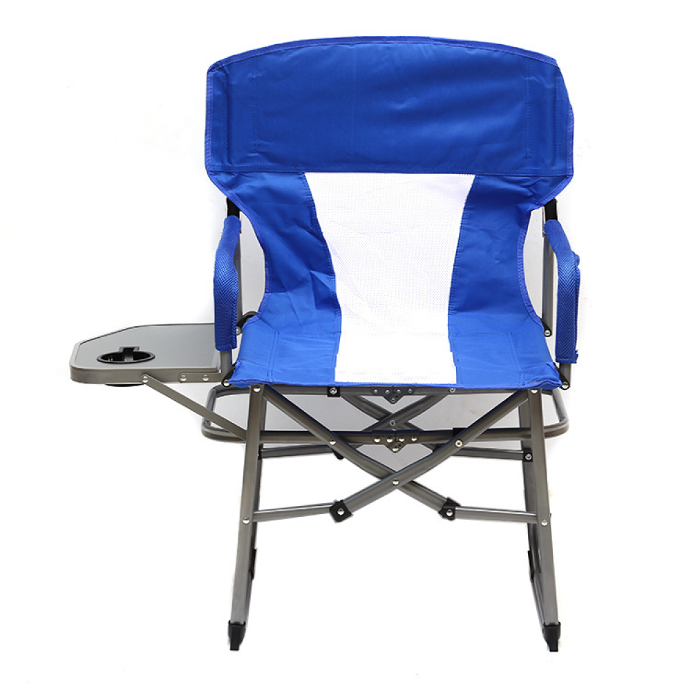 Сгъваем туристически стол с облегалка до 100 кг. със странична масичка
