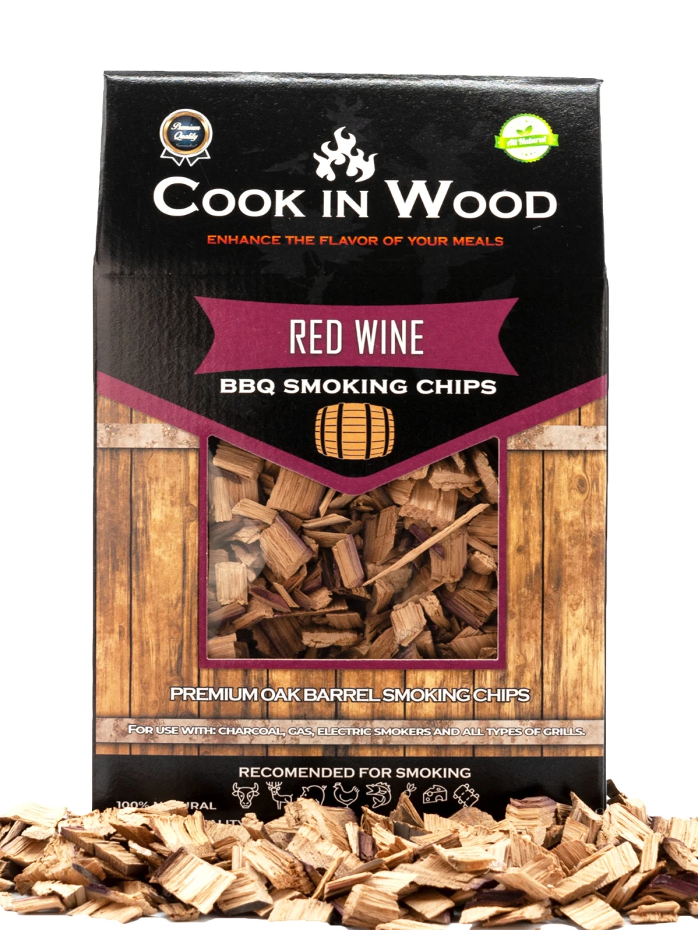 Чипс за опушване COOK IN WOOD – дъб от червено вино
