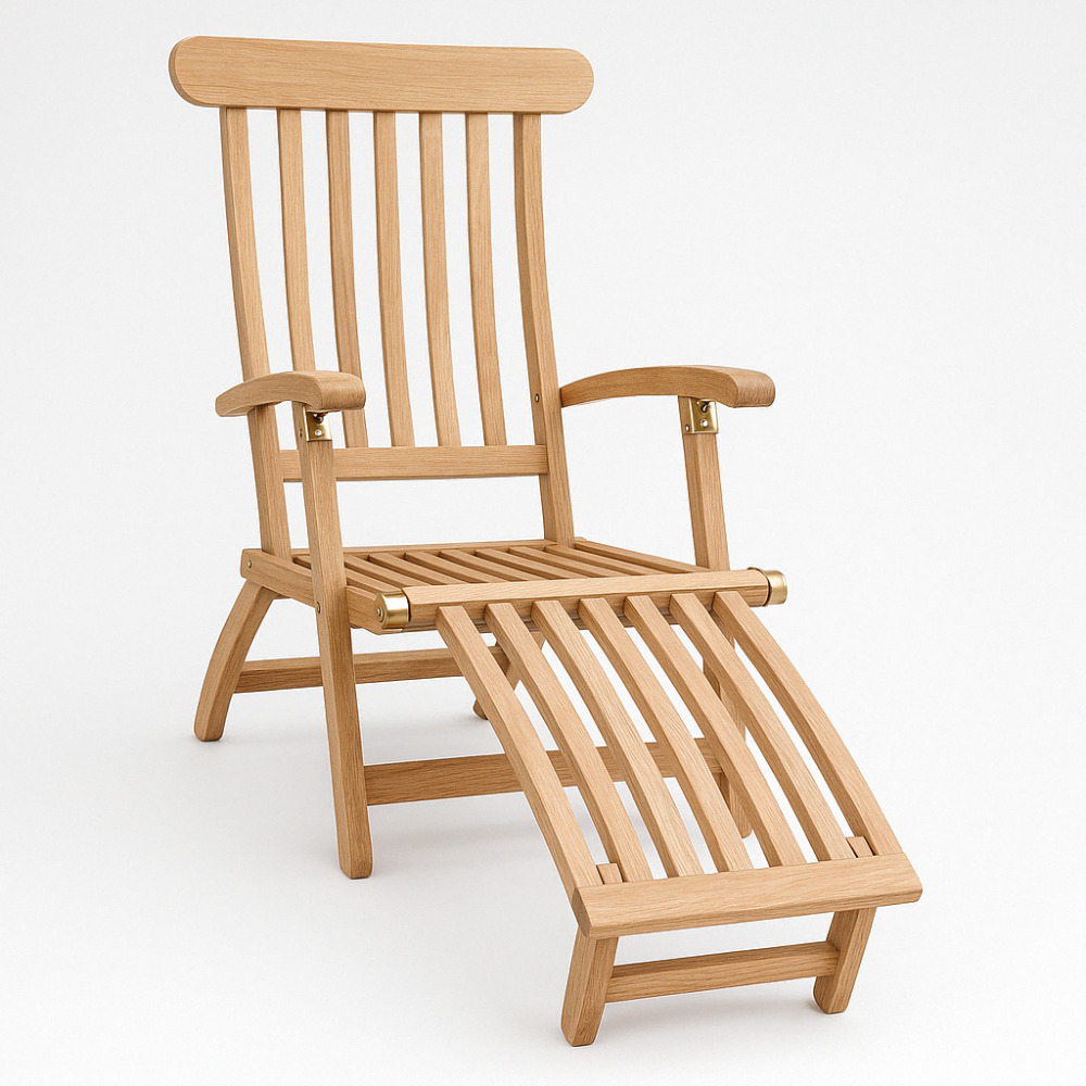 Сгъваем шезлонг JAVA от тиково дърво – комфорт и стил