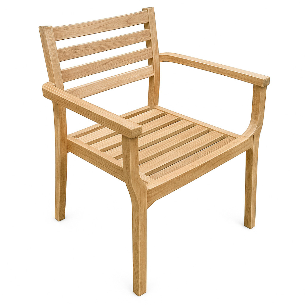 Тиков стол KARIMUN – масивно дърво, етно стил и устойчивост