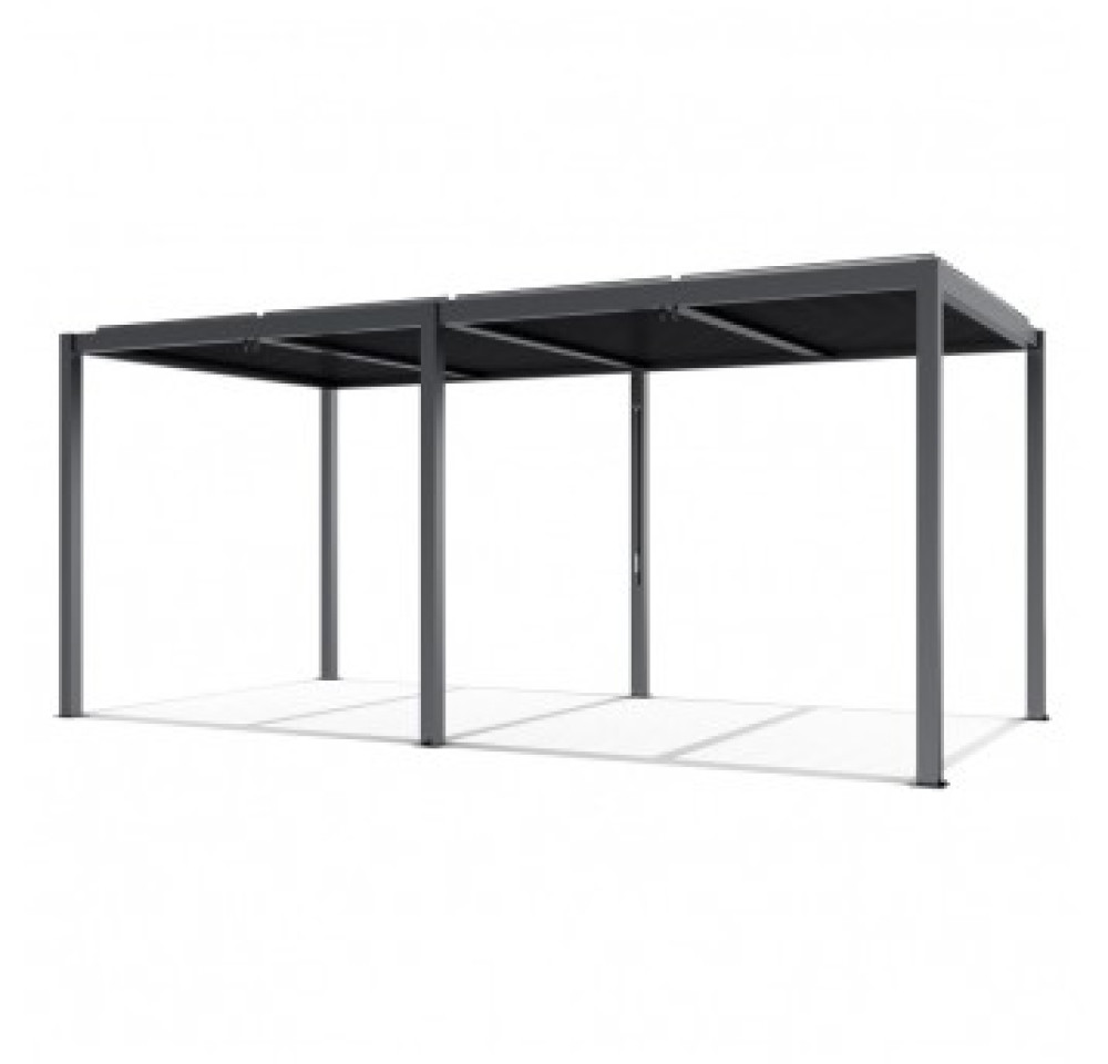 Пергола LUXE 7.8x3 м антрацит с LED осветление