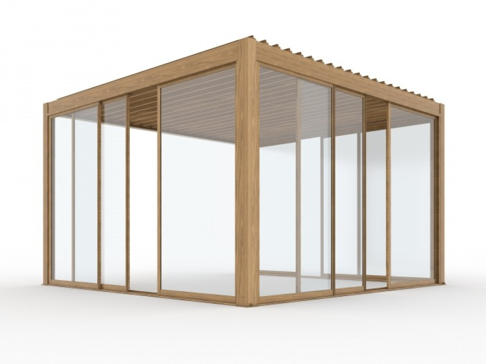 Електрическа пергола 3x4 с LED и смарт отваряем покрив