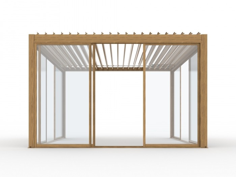 Електрическа пергола 3x4 с LED и смарт отваряем покрив