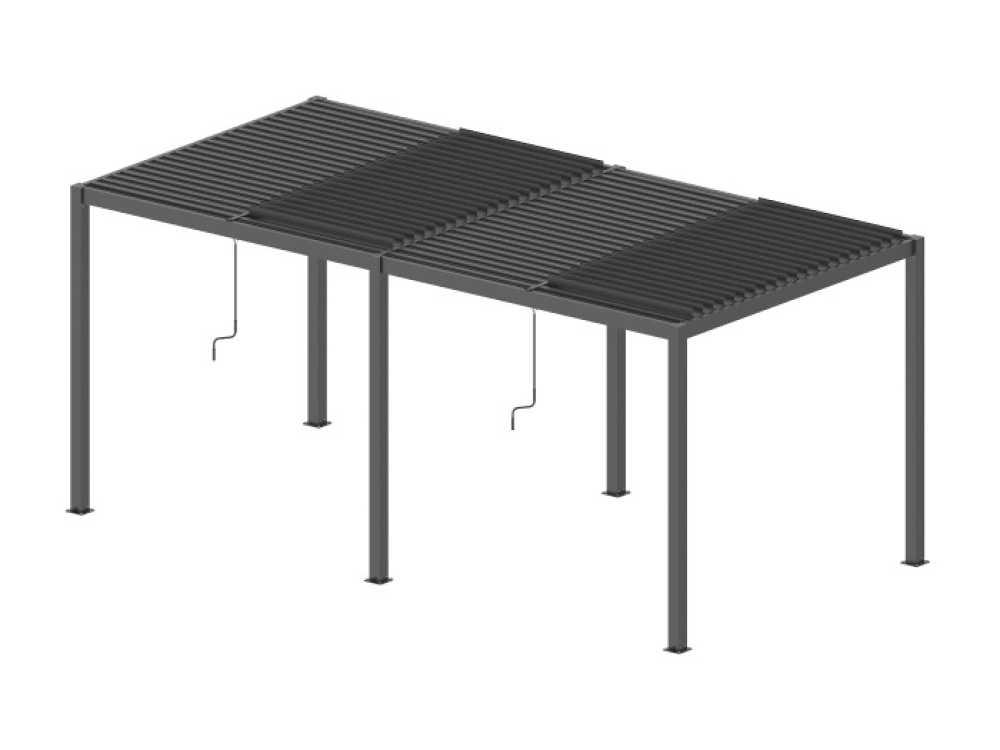 Градинска пергола LUXE 5.8x4 м с LED осветление, антрацит