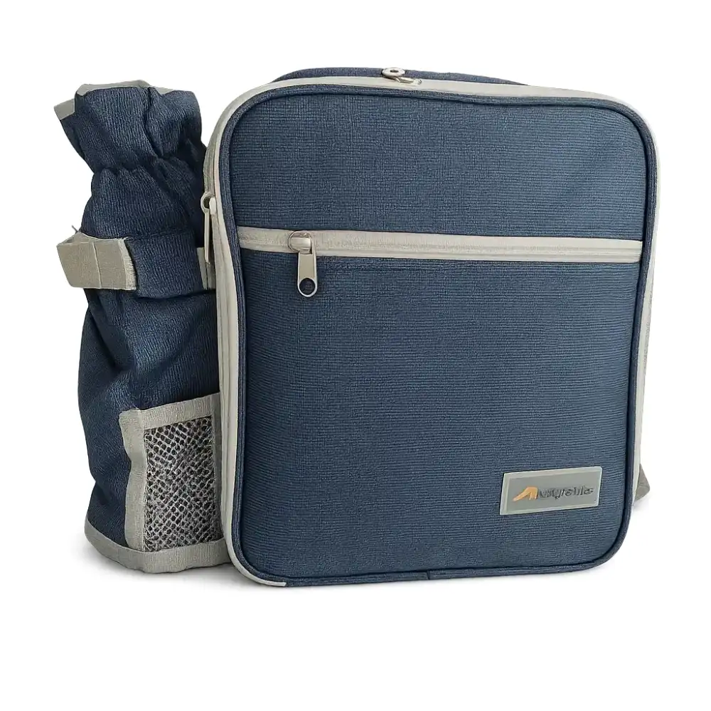 Чанта за пикник за двама с термо-калъф за бутилка