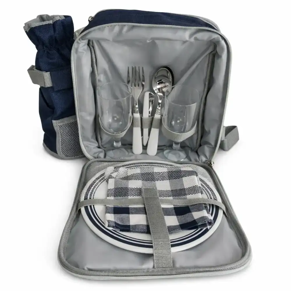 Чанта за пикник за двама с термо-калъф за бутилка