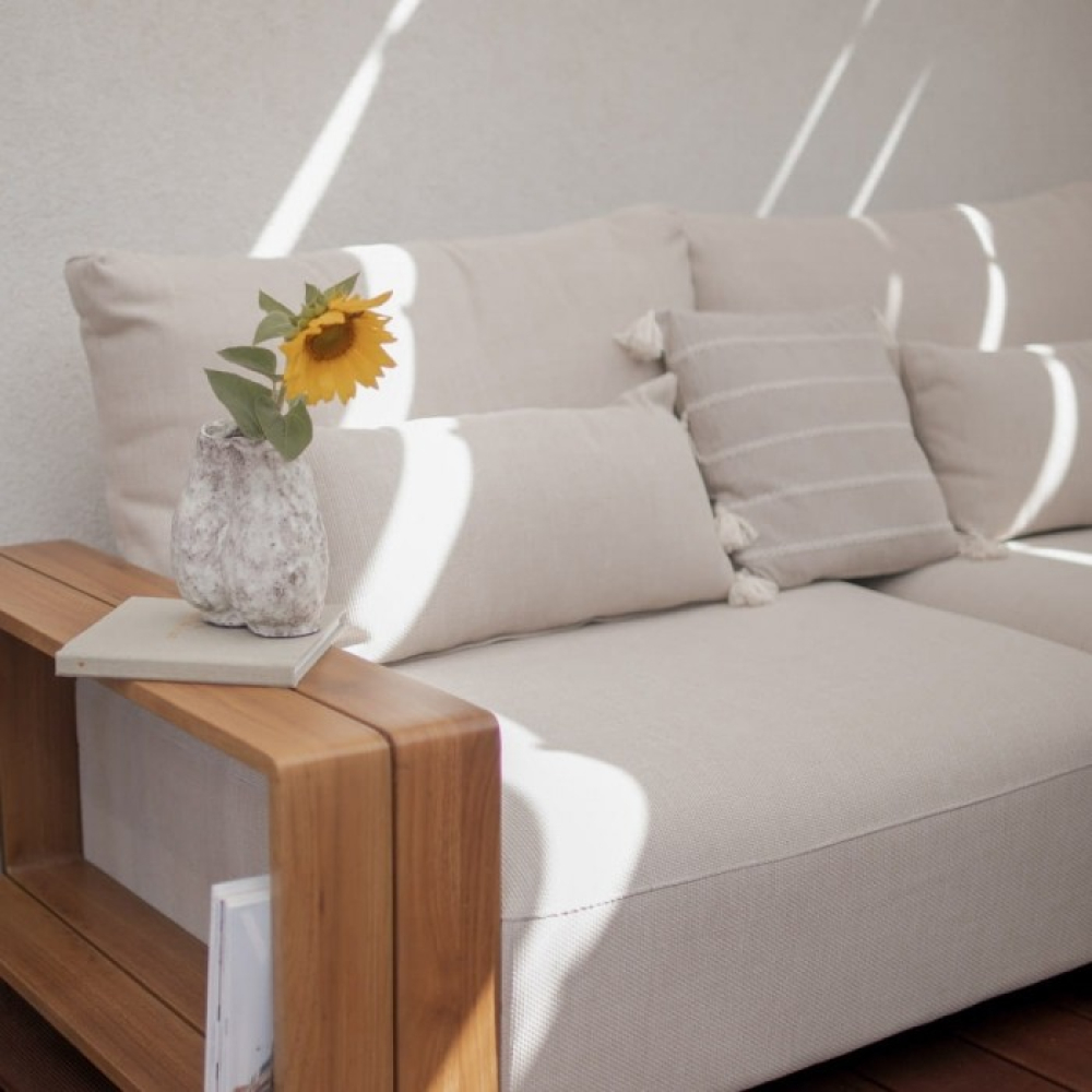 Комплект мебели Kalem бежов с калъфи за тераса и градина