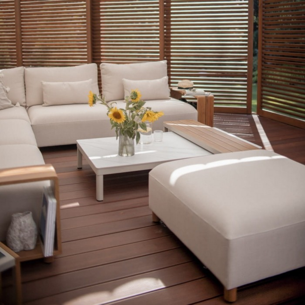 Комплект мебели Kalem бежов с калъфи за тераса и градина