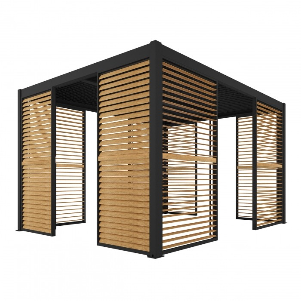 Луксозна пергола 3x4 с LED и отварящ се покрив