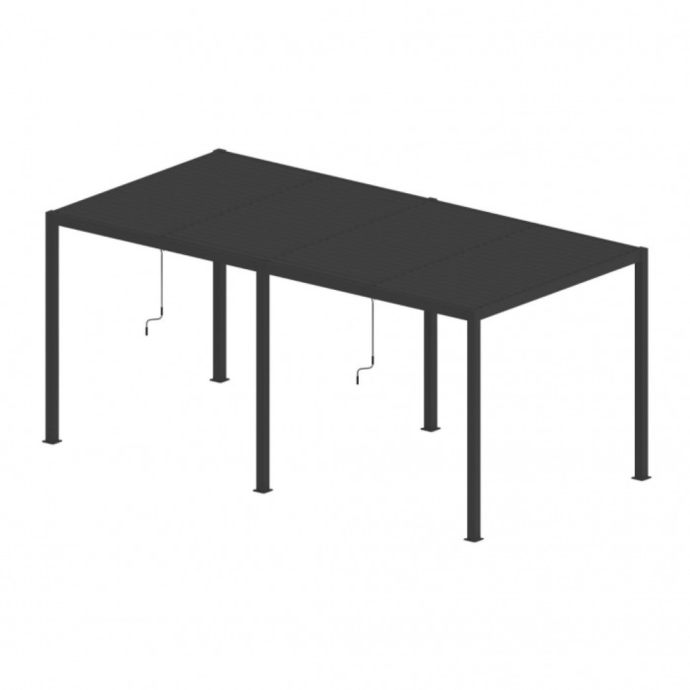 Пергола LUXE 5.8x3 антрацит с LED и регулируеми жалузи