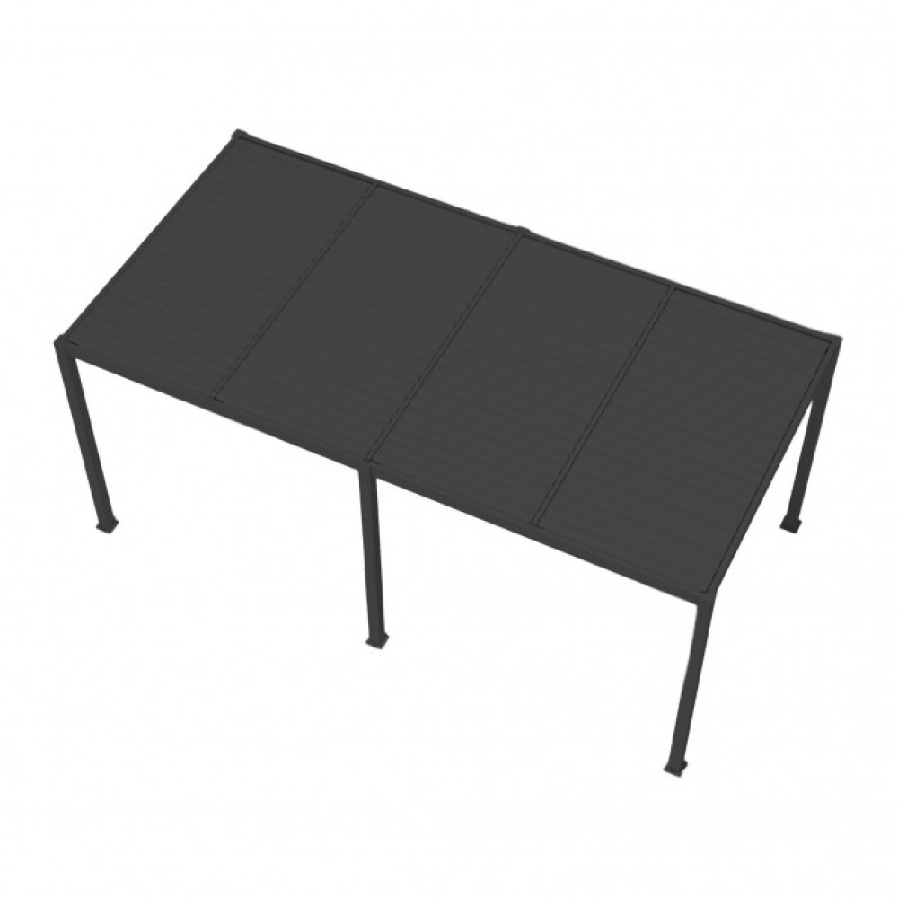 Пергола LUXE 5.8x3 антрацит с LED и регулируеми жалузи