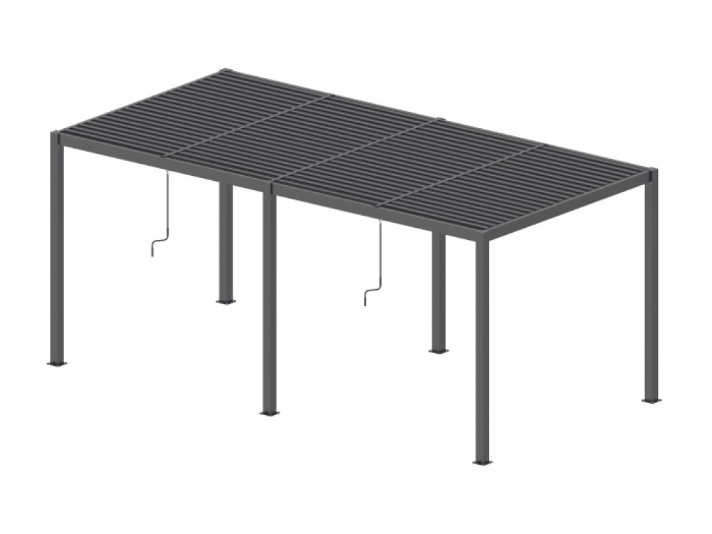 Пергола LUXE 5.8x4 м антрацит за градина и тераса