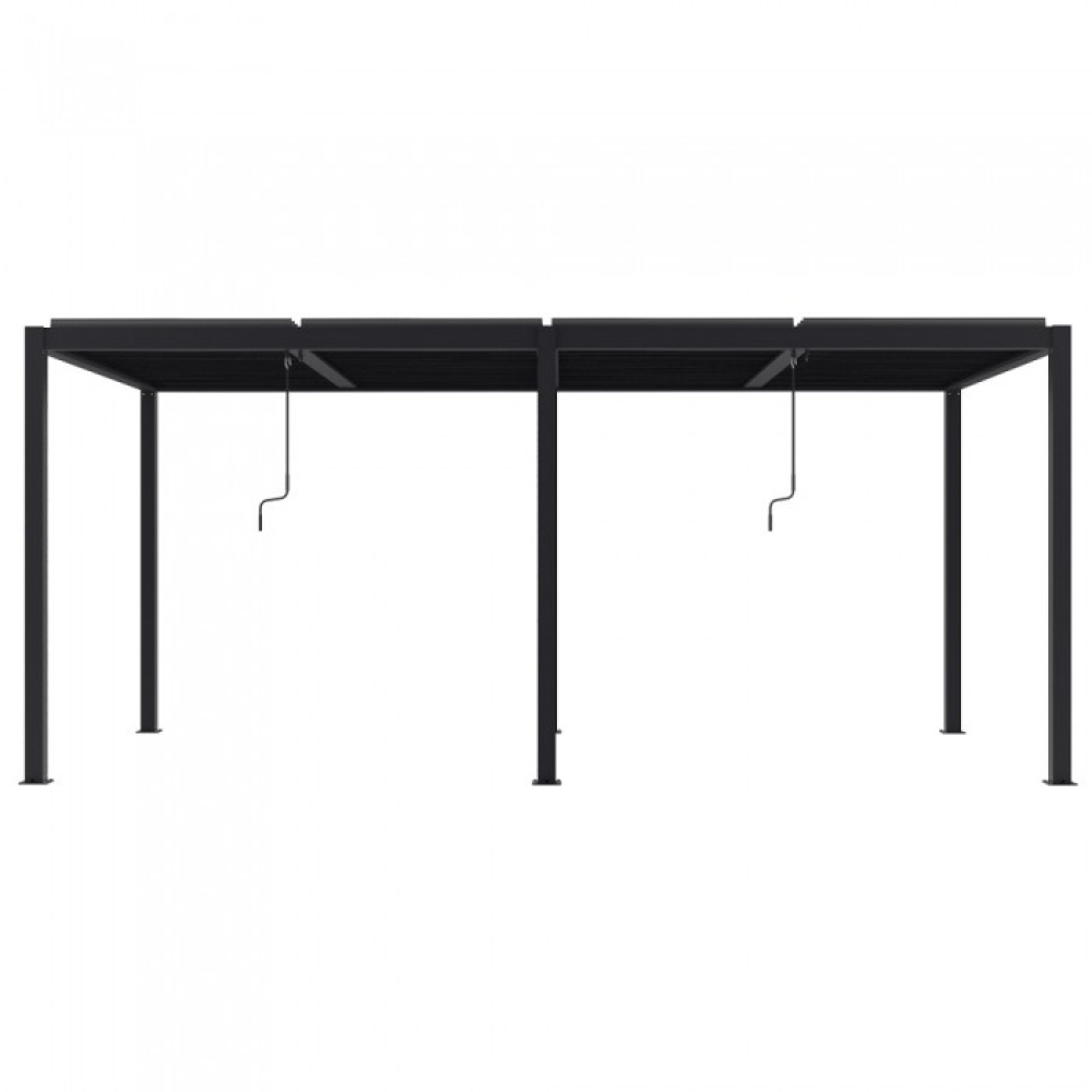 Пергола LUXE 7.8x3 м антрацит с LED осветление