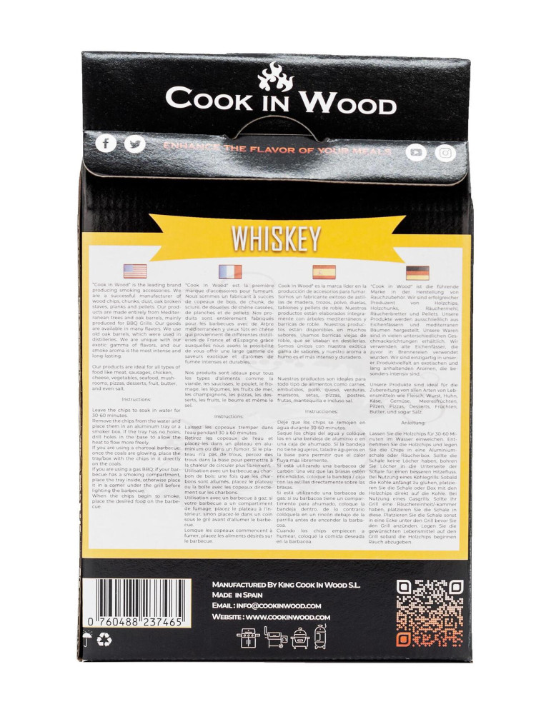 COOK IN WOOD дървени стърготини от дъбови уиски бъчви – снимка 3
