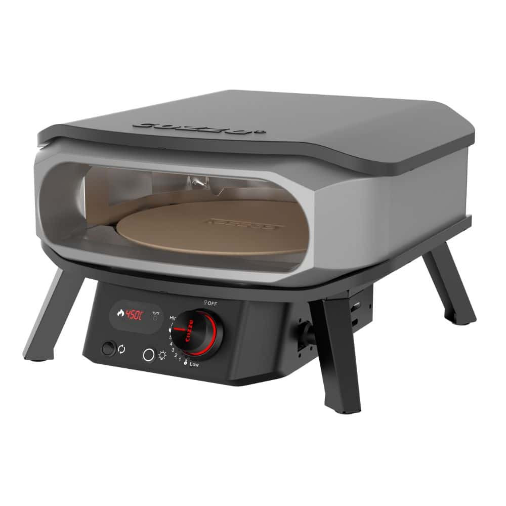 Фурна за пица Cozze 13″ Premium, на газ, с въртящ се камък, дигитален термометър и LED бутони – снимка 9