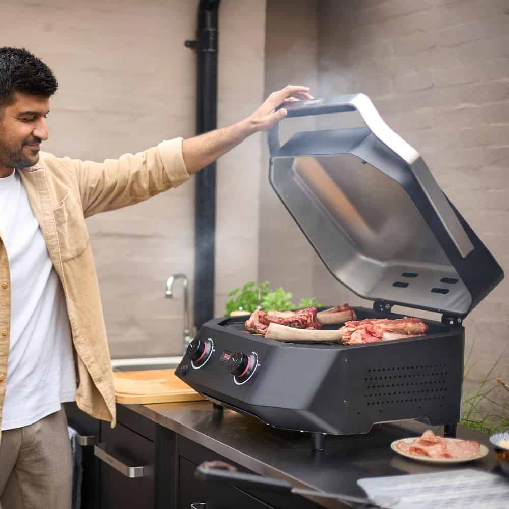 Газов грил Cozze G-500, 2 зони, чугунена решетка и капак, 5.0 kW – снимка 5