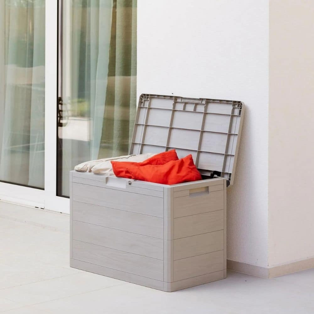 Кутия за съхранение Multybox Woody’s 160 л, 78x45x53см, таупе – снимка 2