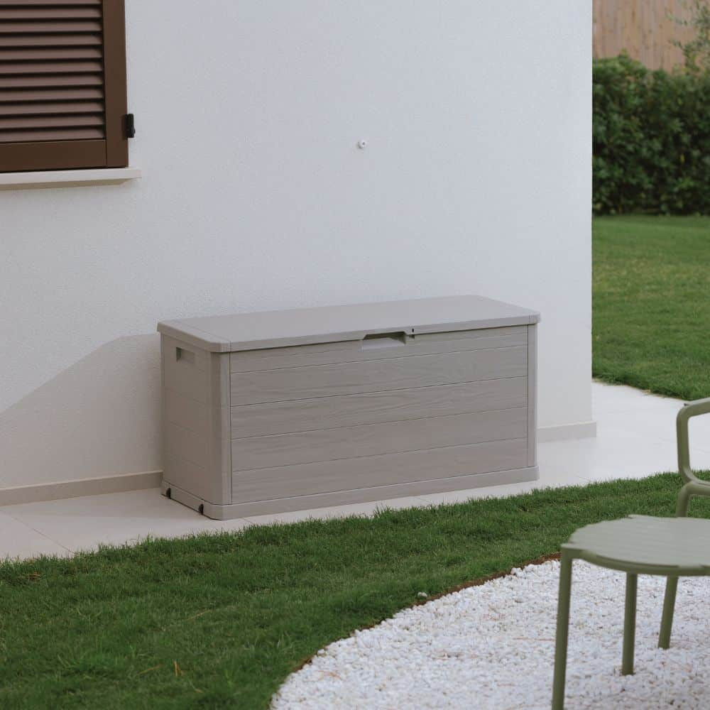 Кутия за съхранение Multybox Woody’s 280 л, 117x45x56см – цвят таупе – снимка 3