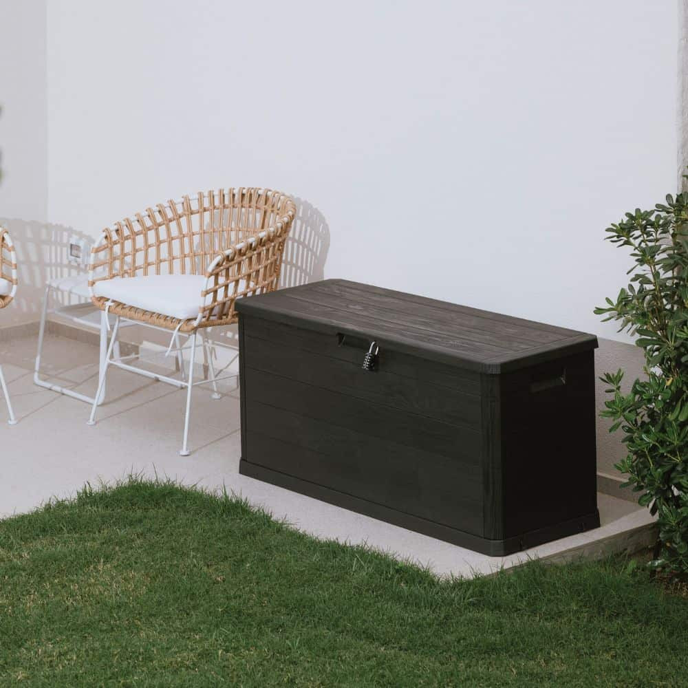 Кутия за съхранение Multybox Woody’s 280 л, 117x45x56см – цвят антрацит – снимка 3