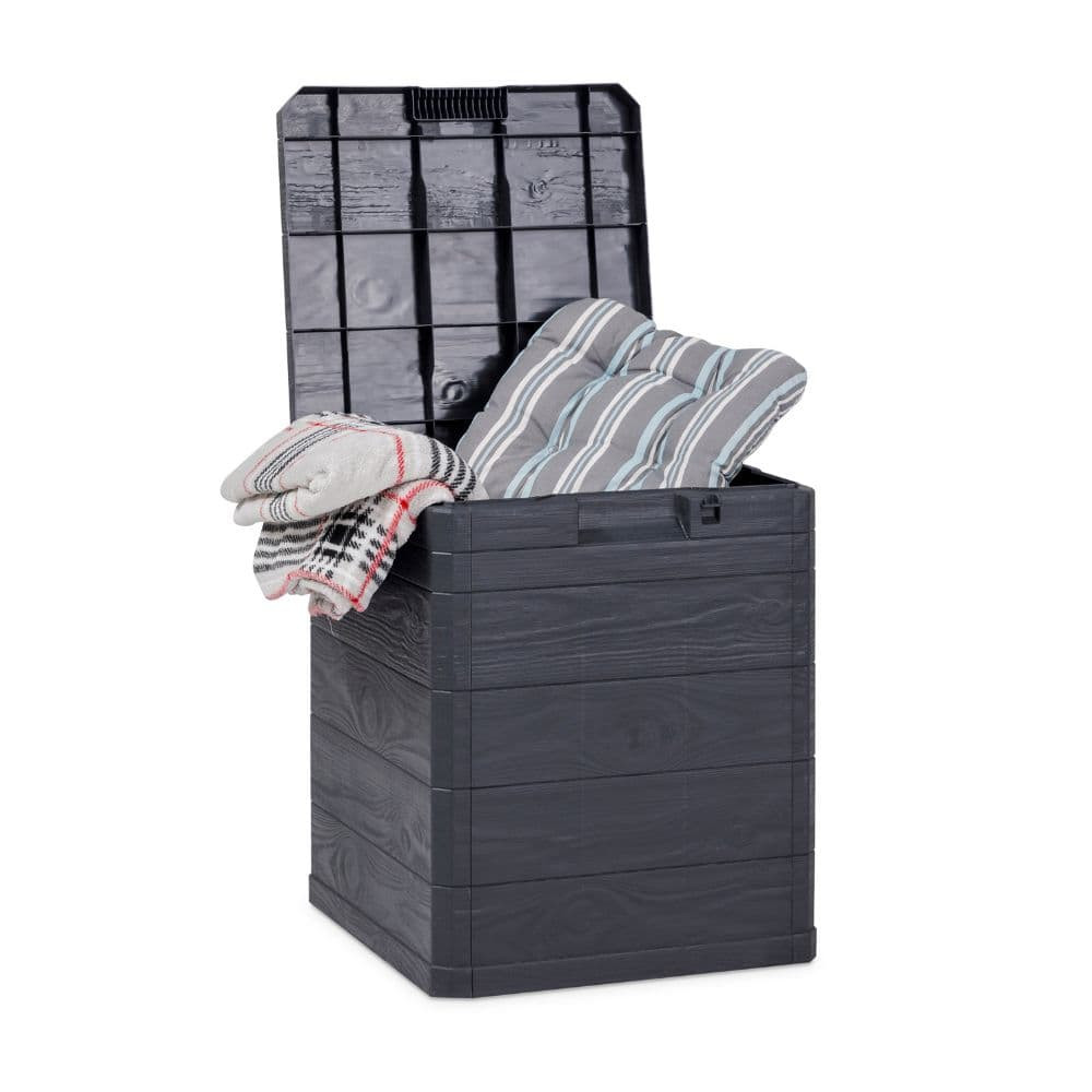 Кутия за съхранение Multybox Woody’s 90 л, 42x44x50см – антрацит – снимка 2 Кутия за съхранение Multybox Woody’s 90 л, 42x44x50см – антрацит – снимка 2